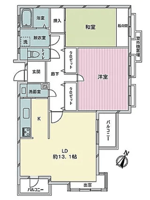 パークハイム哲学堂 2階 間取り図