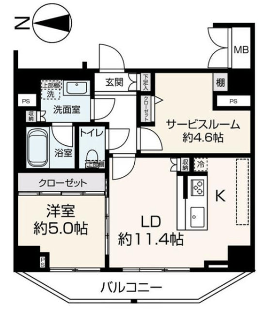 エグザレオーネ蔵前 7階 間取り図