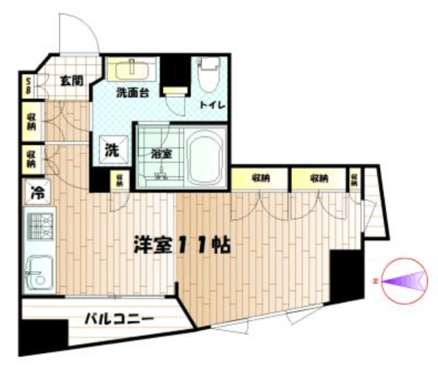 ユニーブル杉並高円寺 7階 間取り図