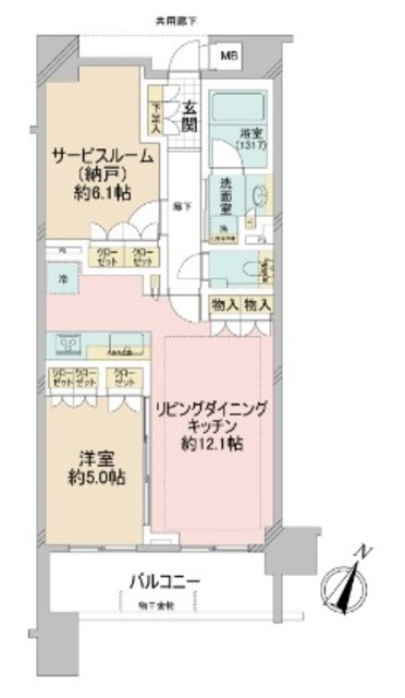 プレシス駒沢 3階 間取り図