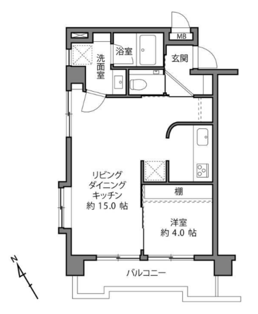 パラスト千歳船橋 7階 間取り図