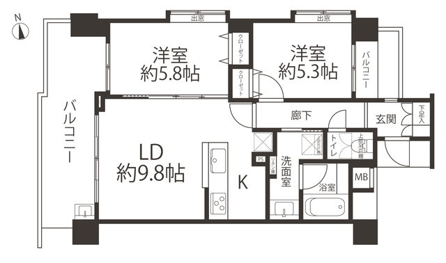 ドメイン木場公園 6階 間取り図