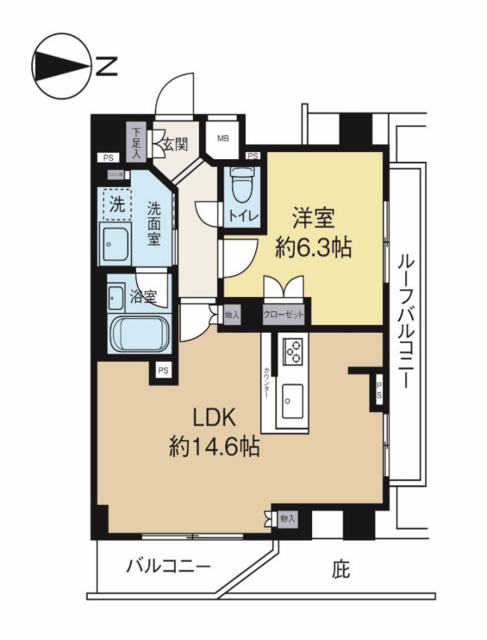 リコットハウス中野新橋 4階 間取り図