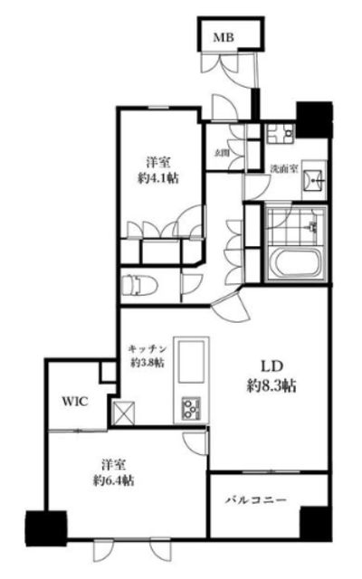 パークナード四谷 3階 間取り図