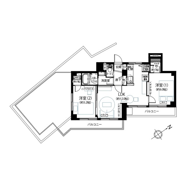 ライオンズマンション井荻 4階 間取り図