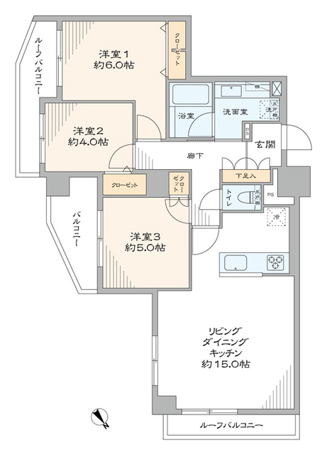 コスモ向島 8階 間取り図