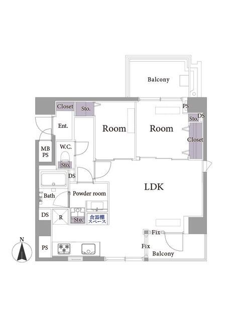 グランドシティ白山 11階 間取り図