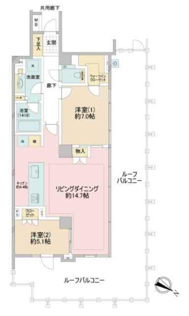 グランスイート高田馬場四丁目 4階 間取り図