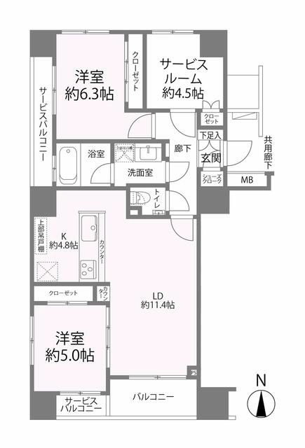 ウィルローズ浅草 3階 間取り図