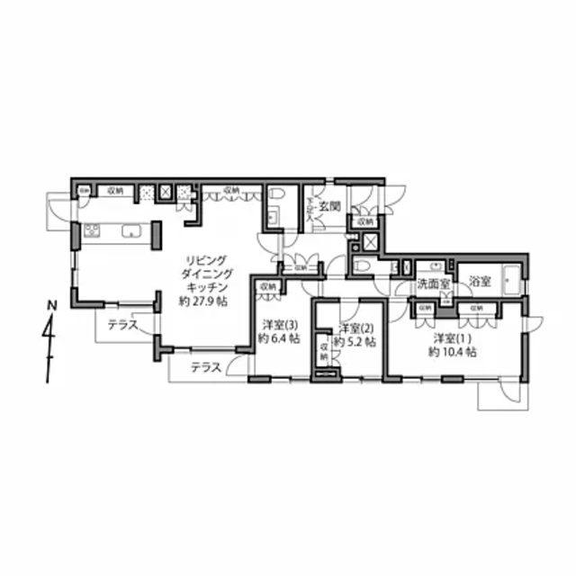 ソフィア高輪（高輪2丁目12-55） 1階 間取り図