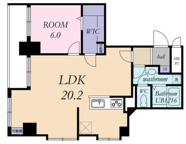 入谷日伸ハイツ 4階 間取り図