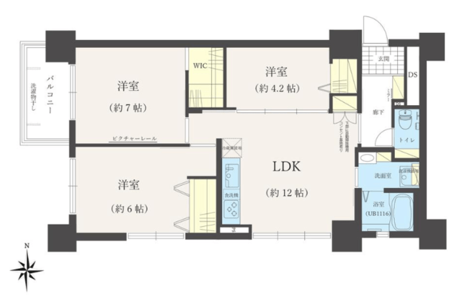 北砂四丁目住宅 8階 間取り図