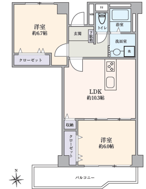 本郷壱岐坂ハイツ 8階 間取り図