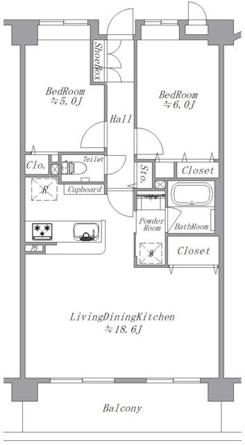 クレストフォルム高井戸南 3階 間取り図