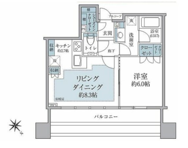 スカイフォレストレジデンス 17階 間取り図