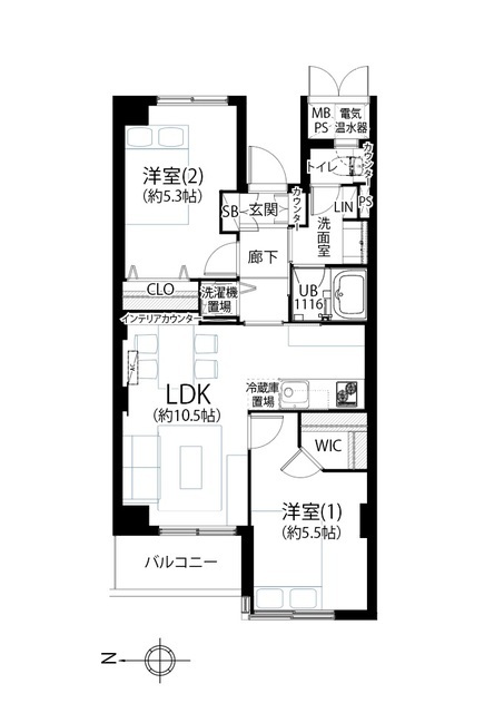 ライオンズマンション大森 13階 間取り図