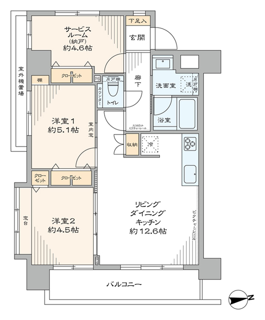 セザール南砂町 3階 間取り図