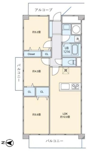 ファミリータウン東陽 6階 間取り図