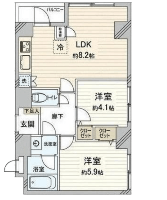 浅草ハイム 3階 間取り図