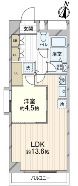 アルム幡ヶ谷 5階 間取り図