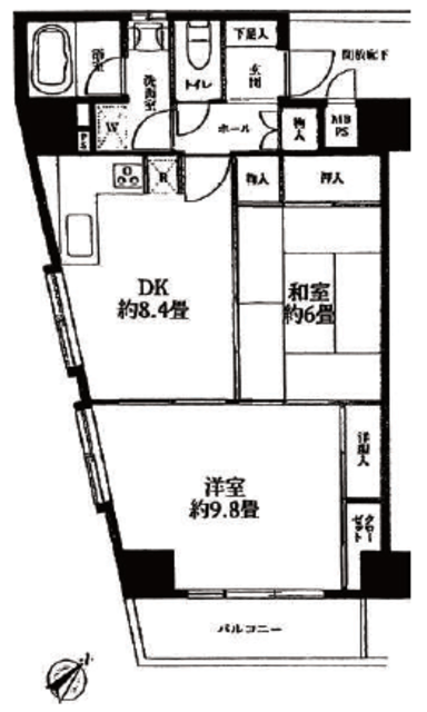 フラッツ上池袋 10階 間取り図