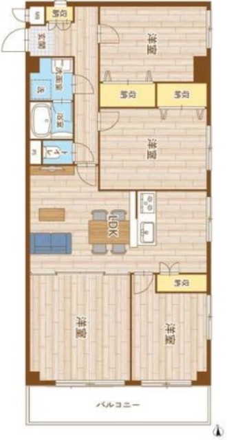 エンゼルハイム仲六郷第2 4階 間取り図