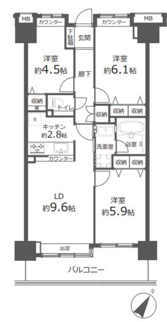 物件画像 多摩川グリーンスクエア 8階