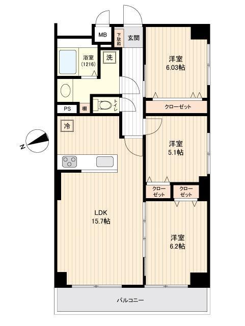 三鷹芙蓉ハイツ 2階 間取り図