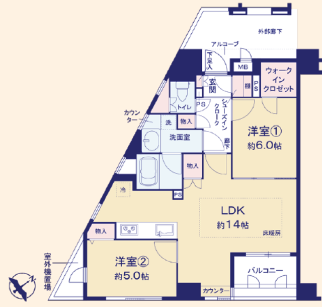 フォルティア文京千石 9階 間取り図