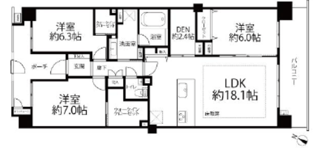 ニュートンプレイスサウスコート 13階 間取り図