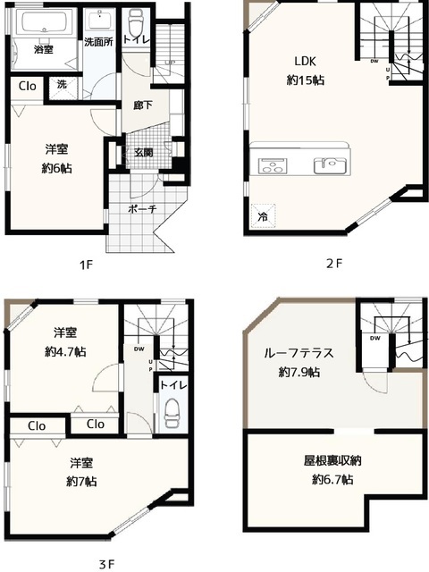 セボンパサージュ荏原 1階 間取り図