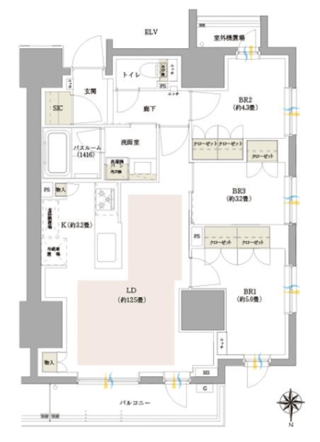 オープンレジデンシア本郷の杜 8階 間取り図