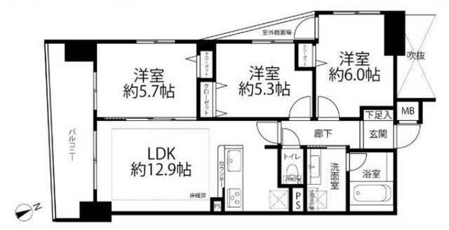 物件画像 コスモ広尾 7階