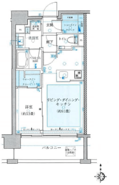 クリオラベルヴィ三ノ輪 12階 間取り図