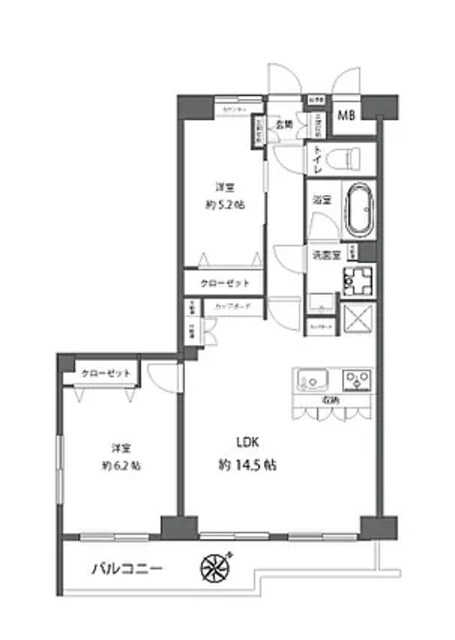 シャルマンコーポ池袋 11階 間取り図