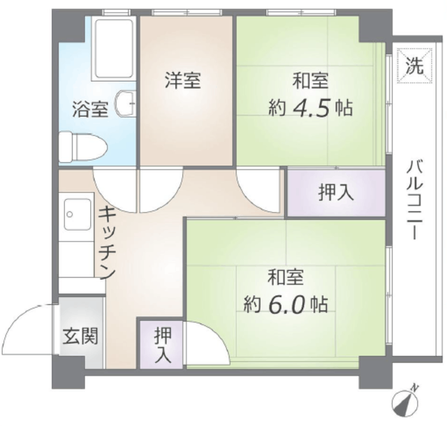 ヴィラセレーナ中野 2階 間取り図