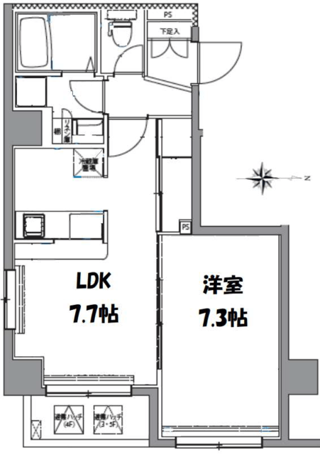 パティーナ本所吾妻橋 5階 間取り図