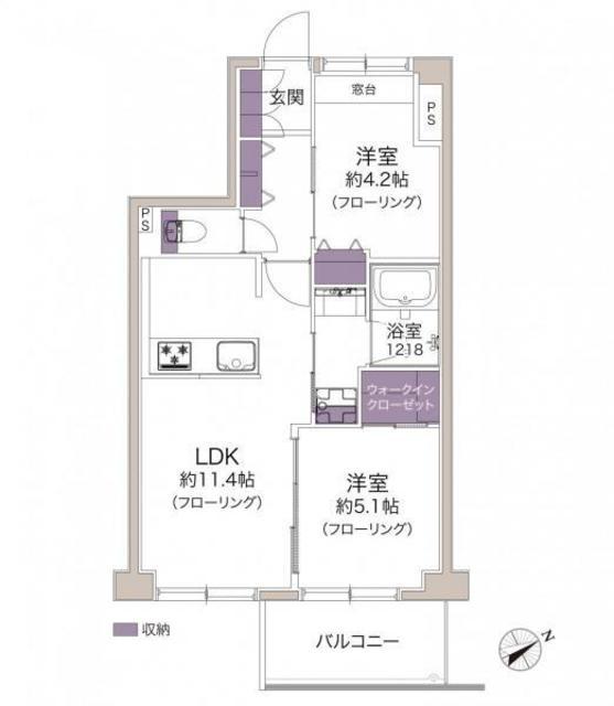 エンゼルハイム東六郷 2階 間取り図