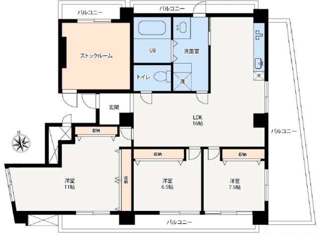 ハイマンションウエスト高円寺 4階 間取り図