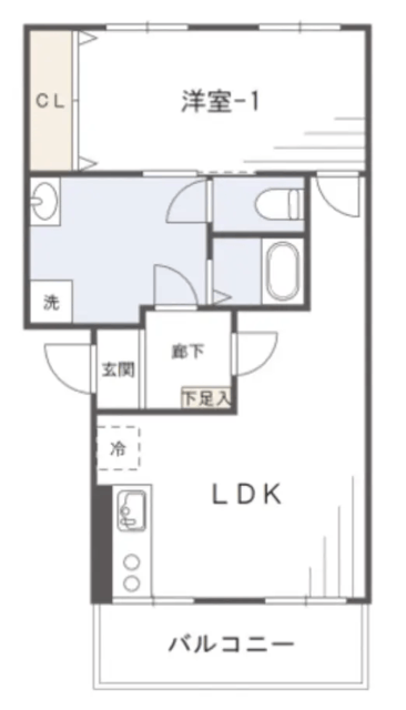 市谷台マンション 2階 間取り図