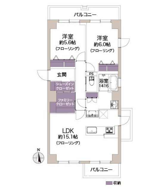 ステラスイート玉川田園調布 2階 間取り図