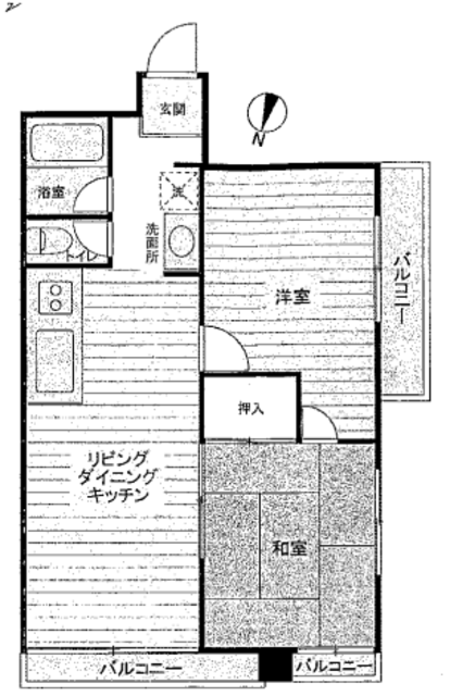 ラルジュ南大塚 2階 間取り図