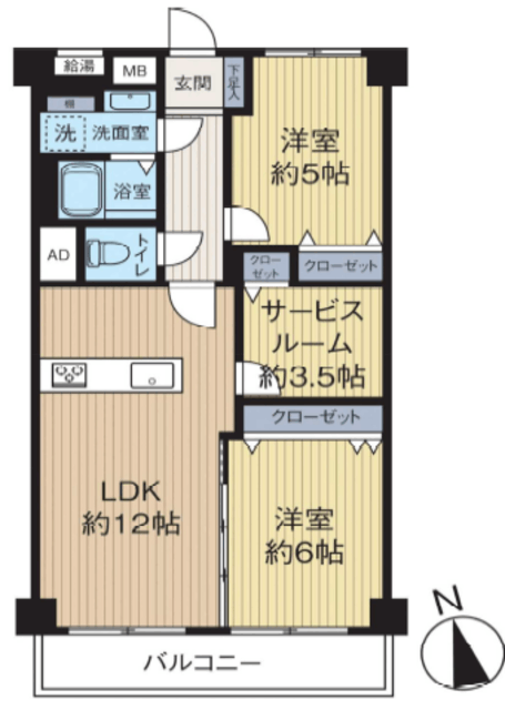 久我山スカイマンション 2階 間取り図