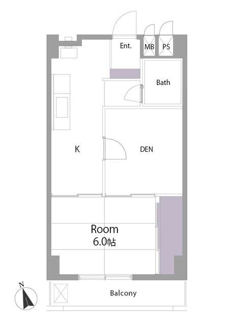 雷門永谷マンション 7階 間取り図