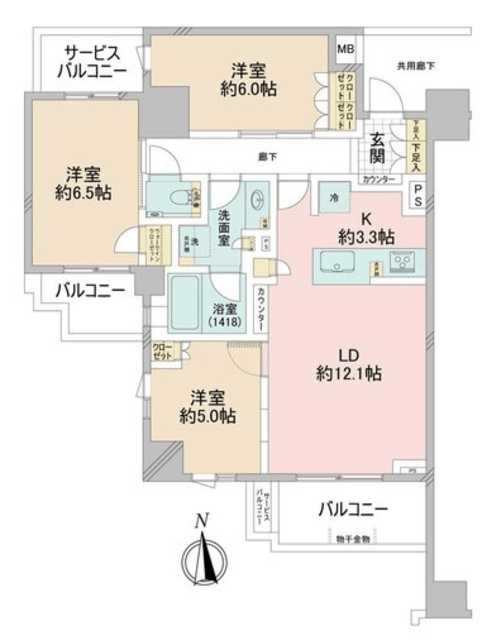 ブリリア久が原（Brillia久が原） 2階 間取り図