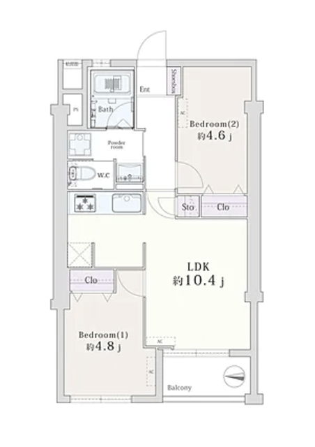 阿佐ヶ谷コーポラス 5階 間取り図