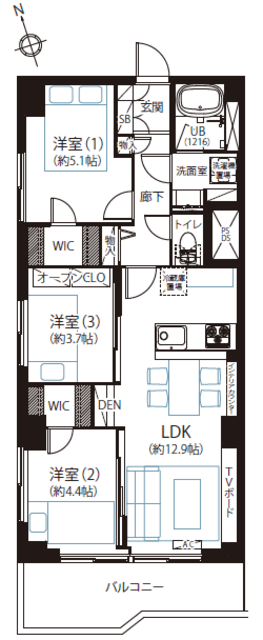 池袋第2ヒルハイム 8階 間取り図