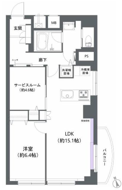 物件画像 南品川マンション 6階