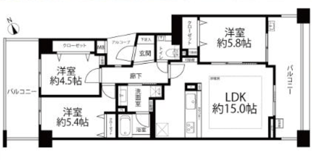 パークスクエア吉祥寺本町 2階 間取り図