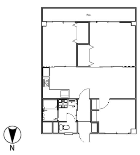 溝の口セントラルマンション 4階 間取り図